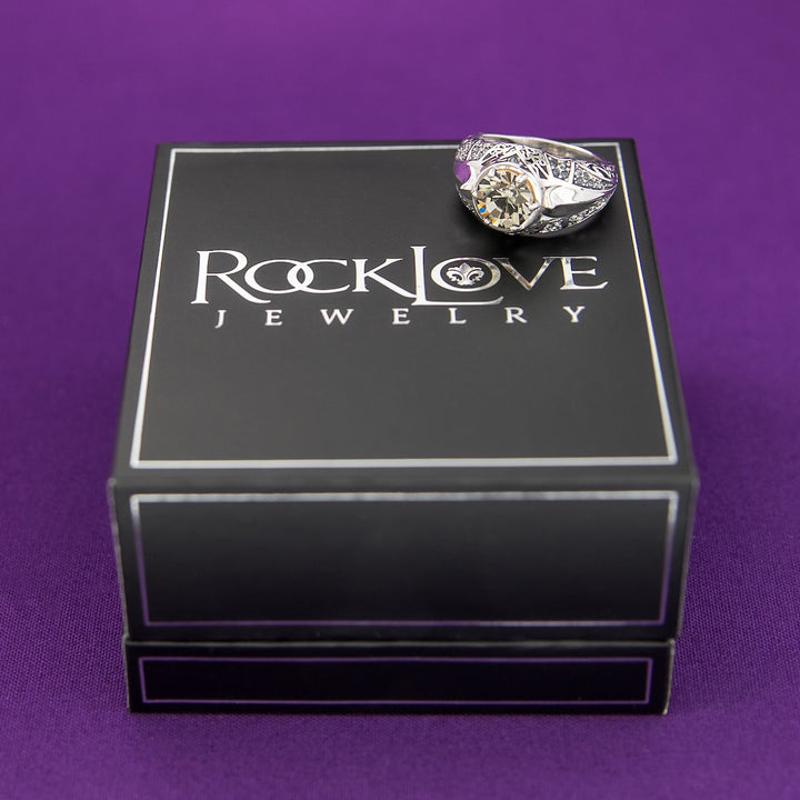 RockLove Boo-Tique Crystal Bat Ring