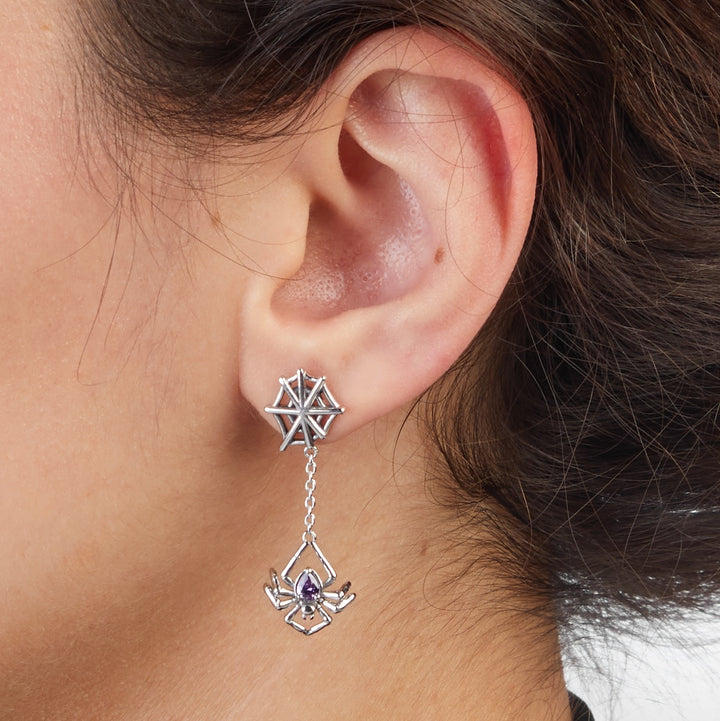 RockLove Boo-Tique Spinning Spider Earrings
