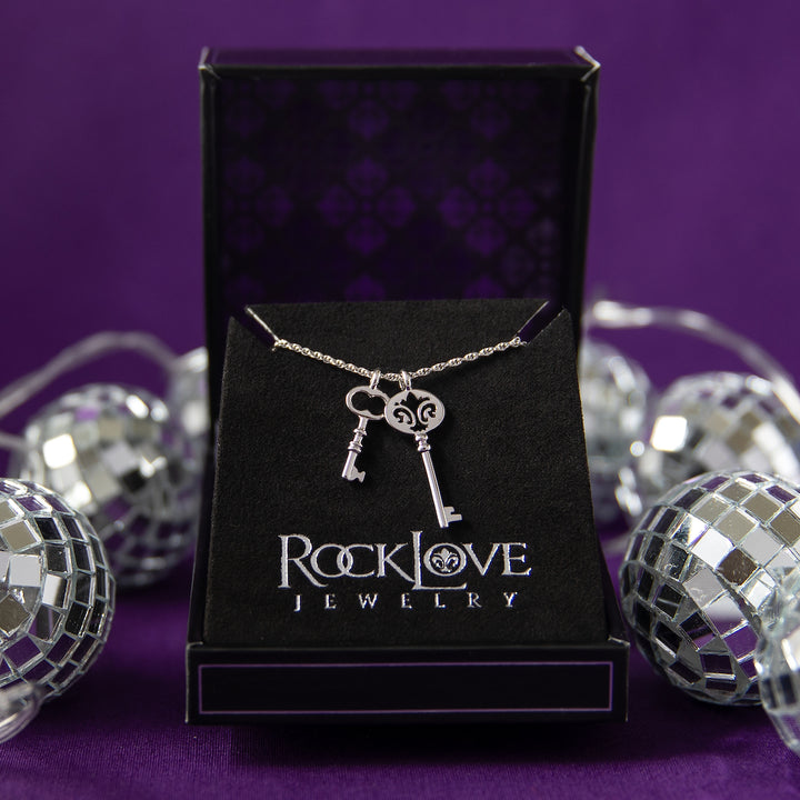 RockLove Jewelry XV Double Key Necklace