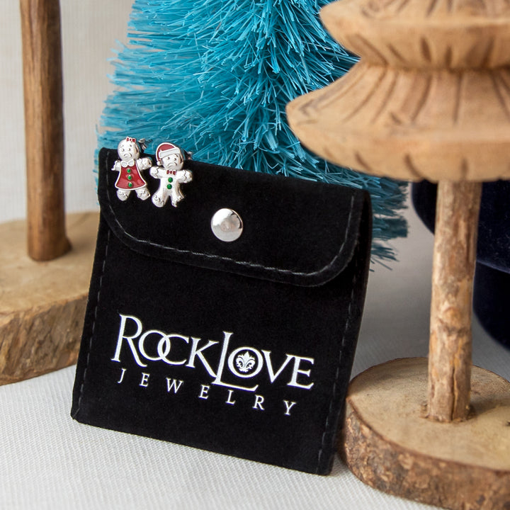 RockLove Yule-Tique Gingerbread Stud Earrings