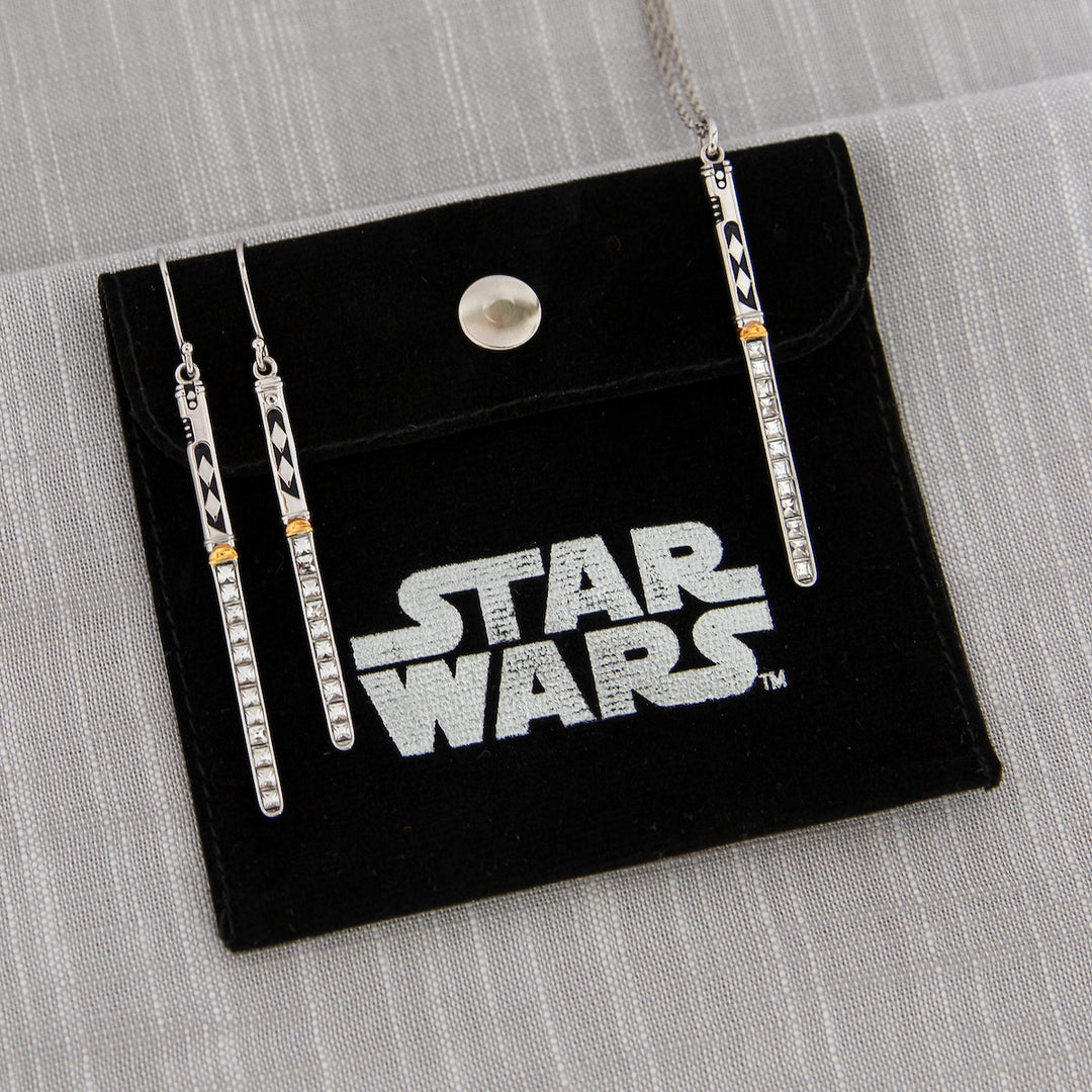 Star Wars X RockLove Ahsoka Tano Crystal Lightsaber Earrings