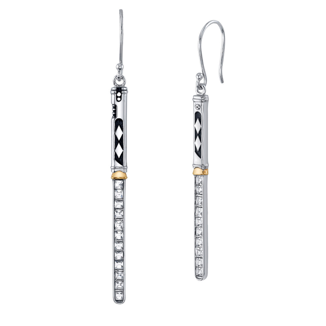 Star Wars X RockLove Ahsoka Tano Crystal Lightsaber Earrings