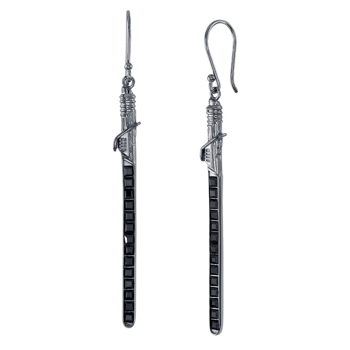 Star Wars X RockLove Darksaber Crystal Lightsaber Earrings