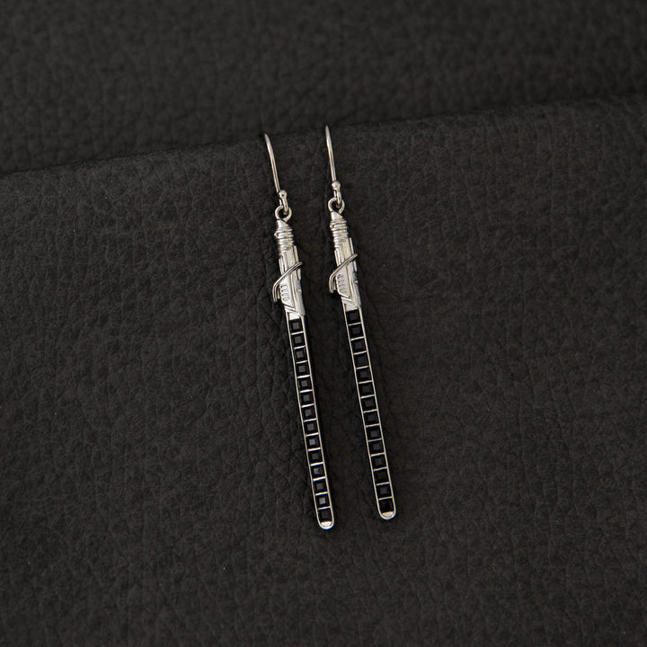 Star Wars X RockLove Darksaber Crystal Lightsaber Earrings