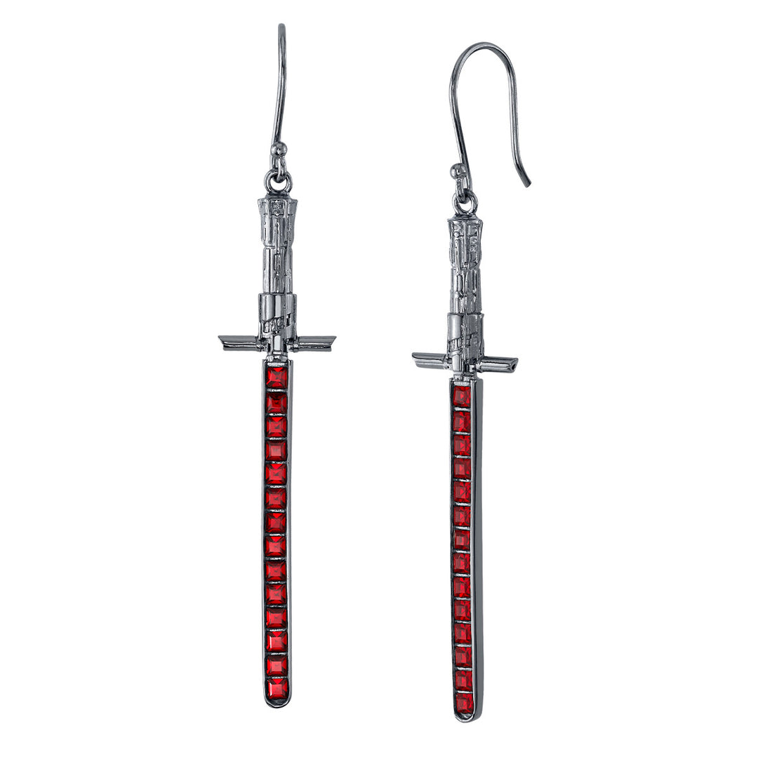 Star Wars X RockLove Kylo Ren Crystal Lightsaber Earrings