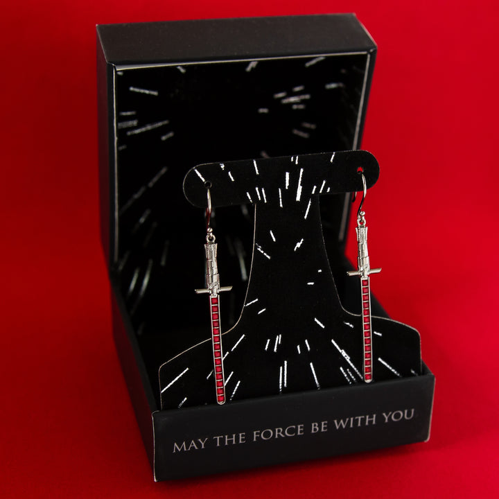 Star Wars X RockLove Kylo Ren Crystal Lightsaber Earrings