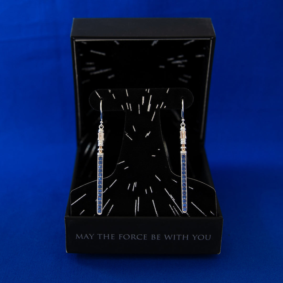 Star Wars X RockLove Leia Organa Crystal Lightsaber Earrings