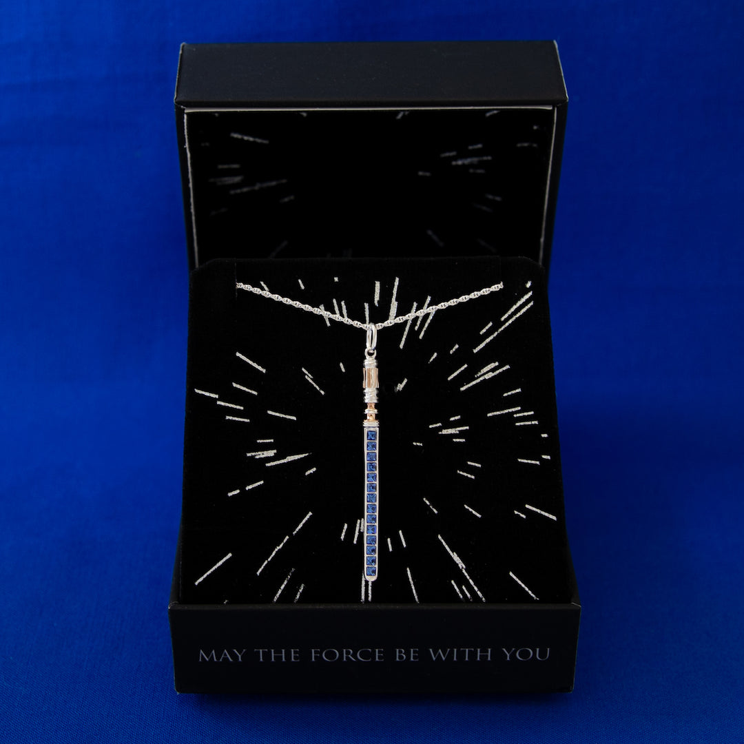 Star Wars X RockLove Leia Organa Crystal Lightsaber Necklace