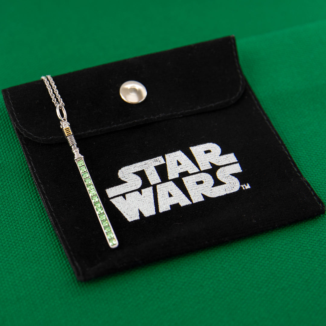 Star Wars X RockLove Luke Skywalker Crystal Lightsaber Necklace