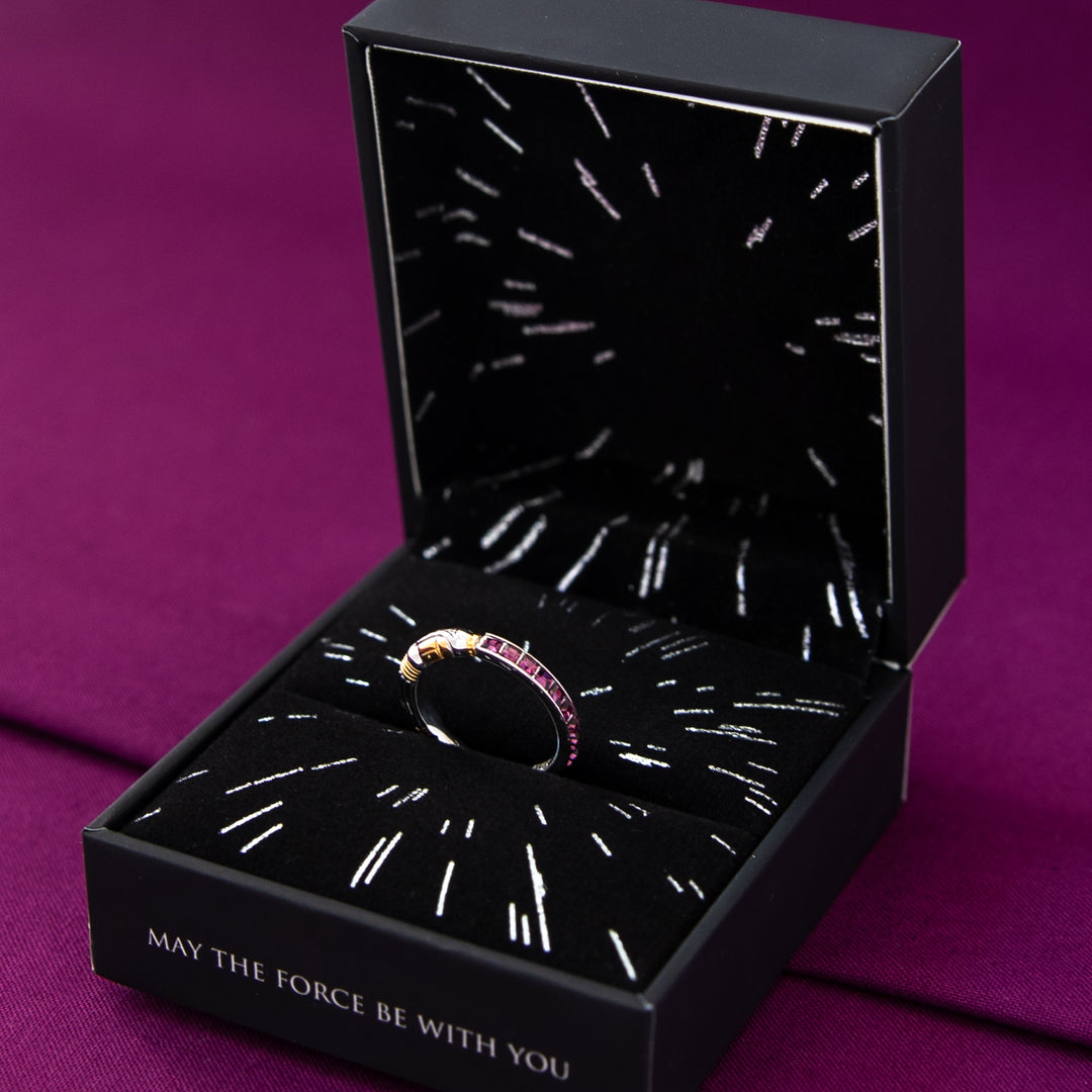 Star Wars X RockLove Mace Windu Crystal Lightsaber Ring