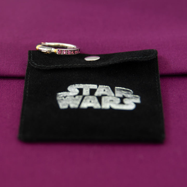 Star Wars X RockLove Mace Windu Crystal Lightsaber Ring