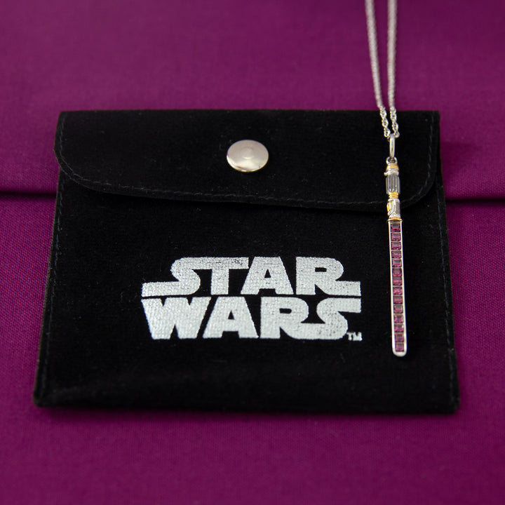 Star Wars X RockLove Mace Windu Crystal Lightsaber Necklace