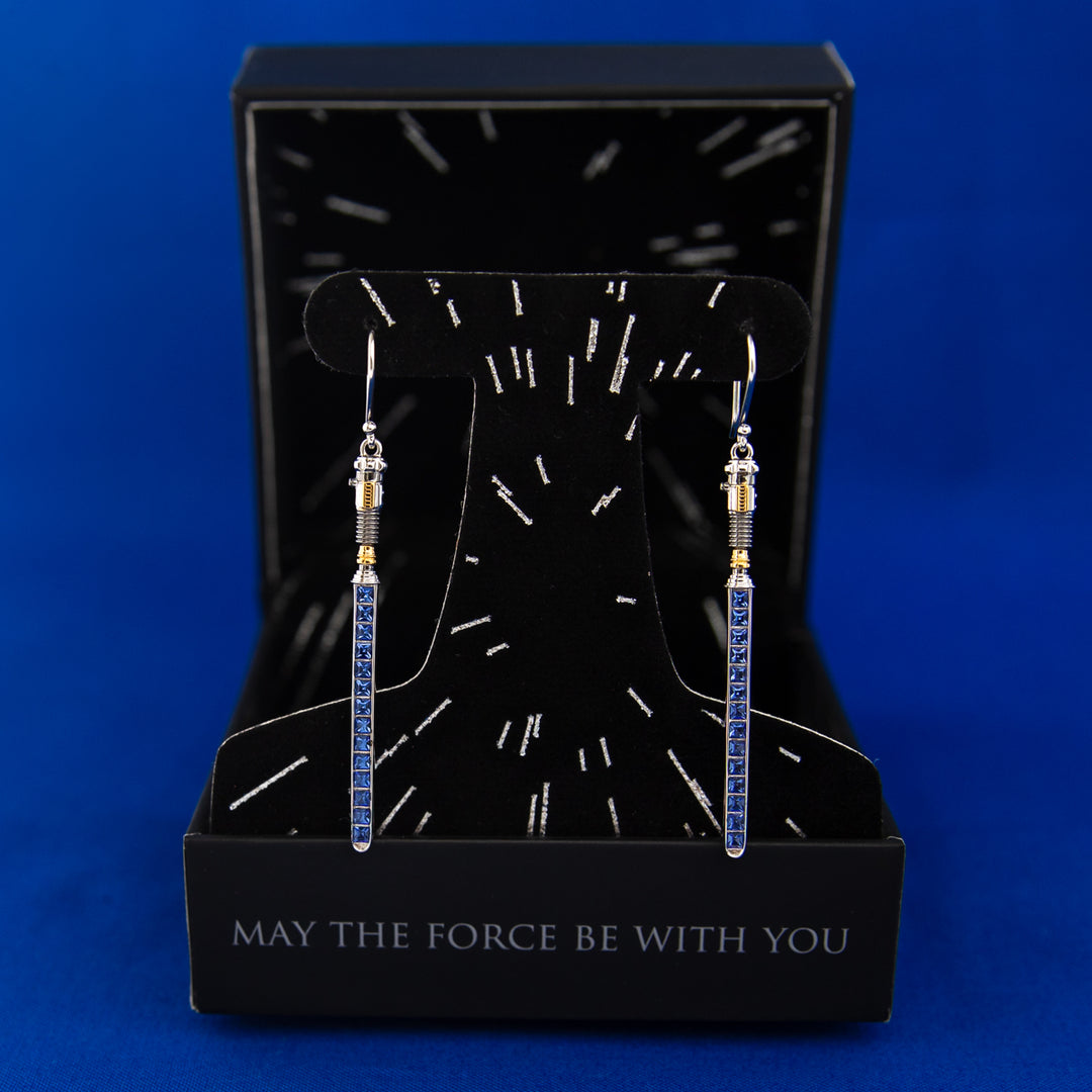 Star Wars X RockLove Obi-Wan Kenobi Crystal Lightsaber Earrings