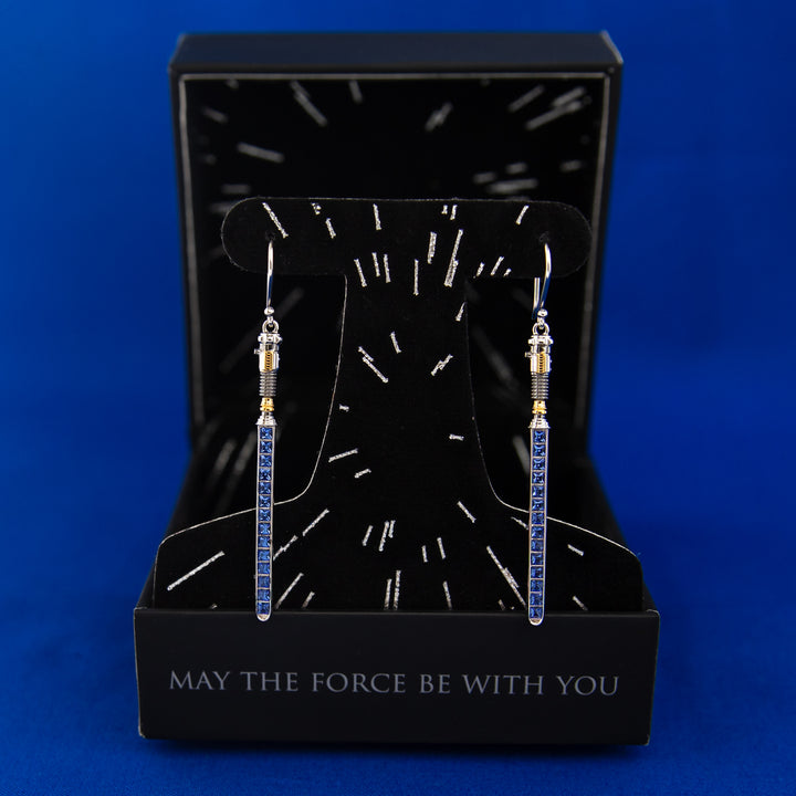 Star Wars X RockLove Obi-Wan Kenobi Crystal Lightsaber Earrings