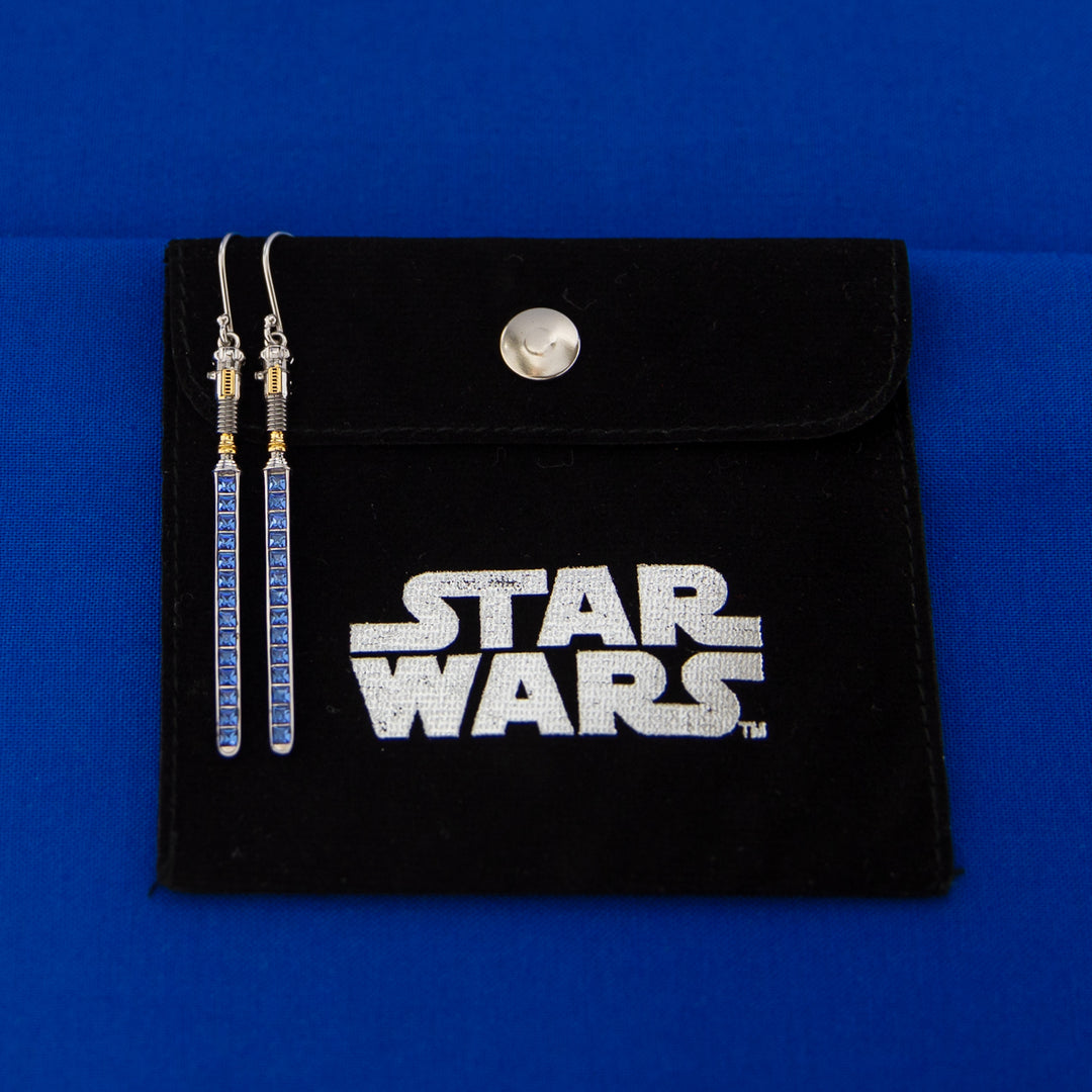 Star Wars X RockLove Obi-Wan Kenobi Crystal Lightsaber Earrings