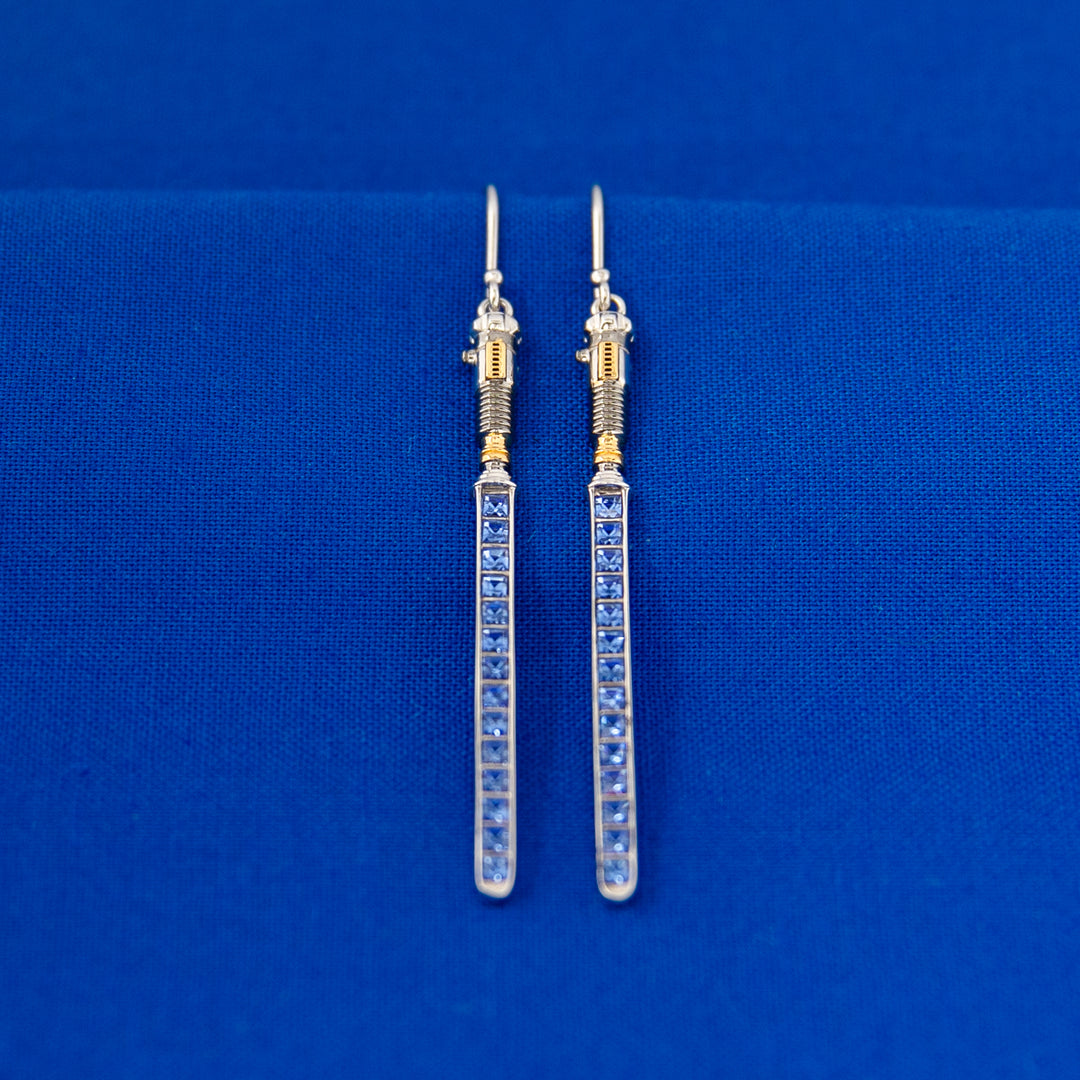 Star Wars X RockLove Obi-Wan Kenobi Crystal Lightsaber Earrings