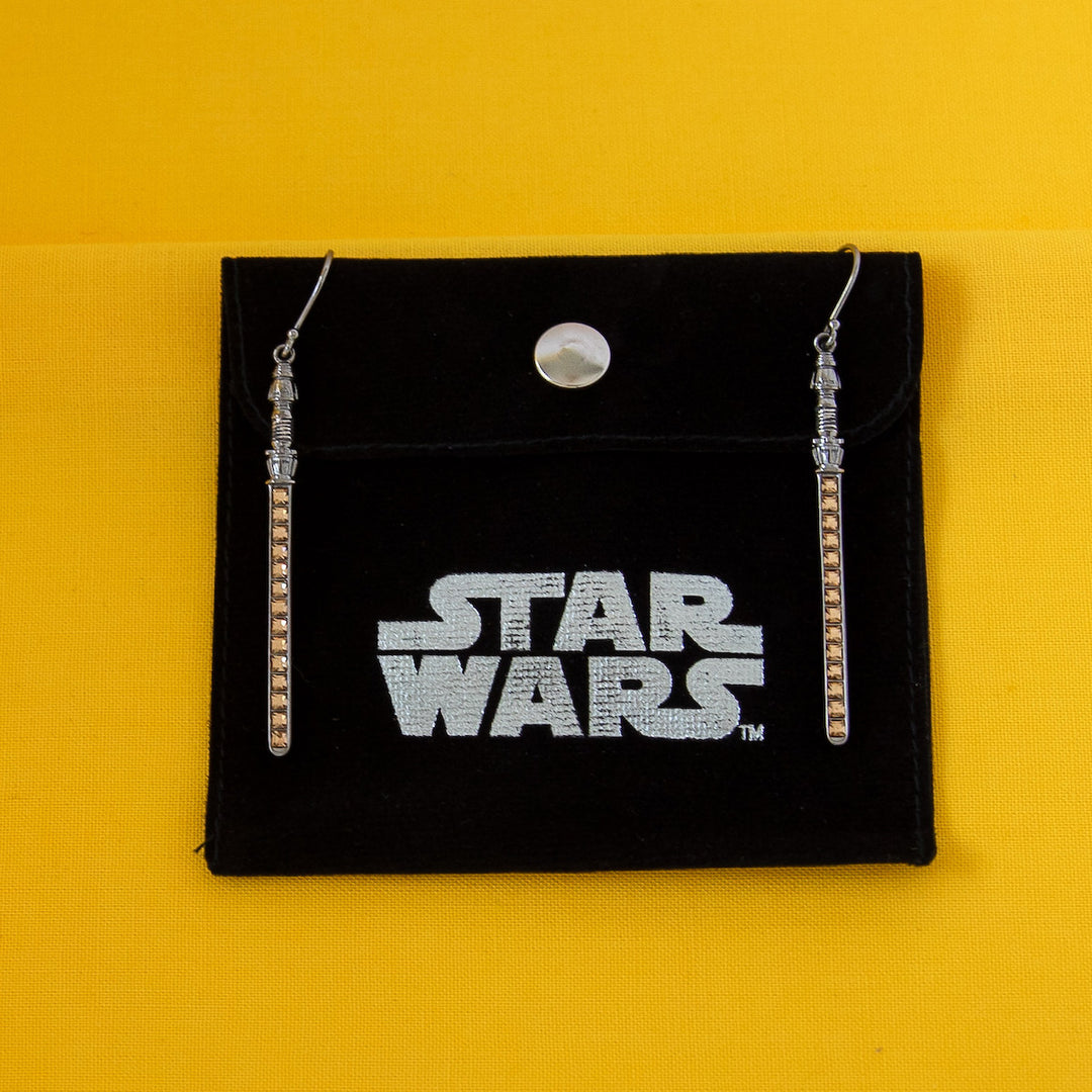 Star Wars X RockLove Rey Crystal Lightsaber Earrings