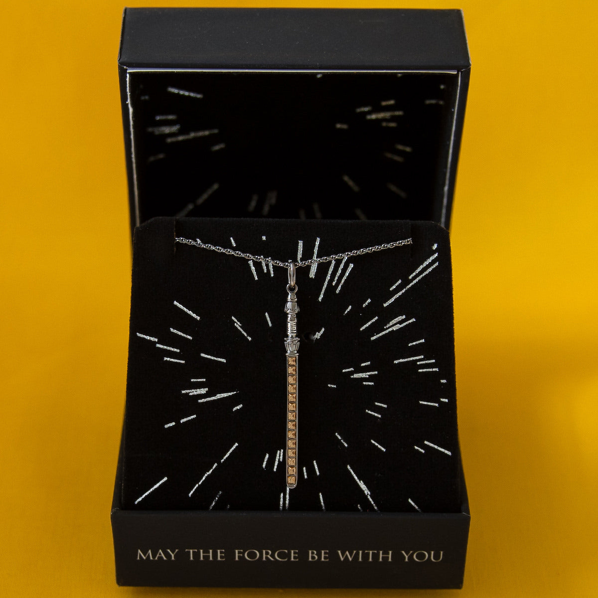 Star Wars X RockLove Rey Crystal Lightsaber Necklace - RockLove