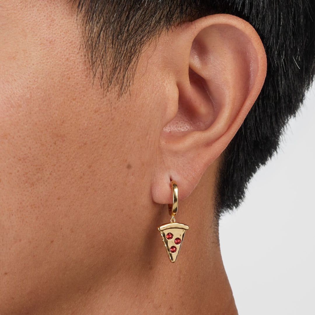 Teenage Mutant Ninja Turtles X RockLove Pizza Slice Mini Hoop Earrings