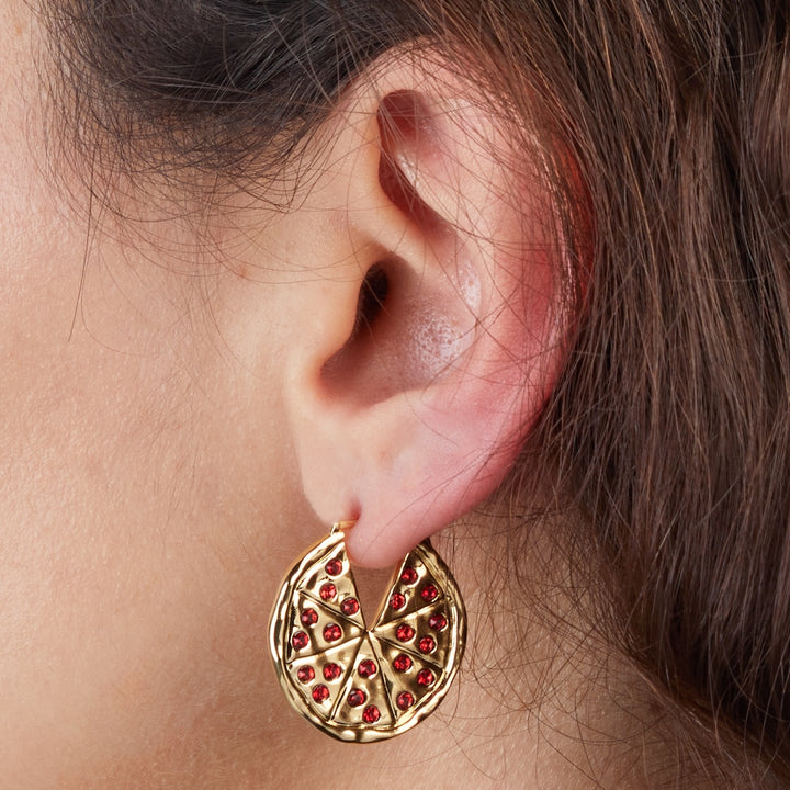 Teenage Mutant Ninja Turtles X RockLove Pizza Hoop Earrings