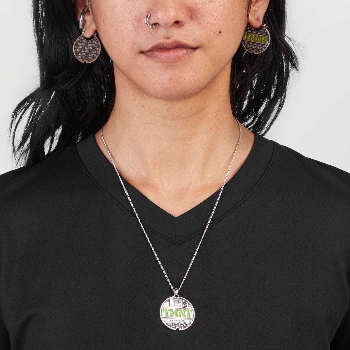 Teenage Mutant Ninja Turtles X RockLove Sewer Lid Hoop Earrings