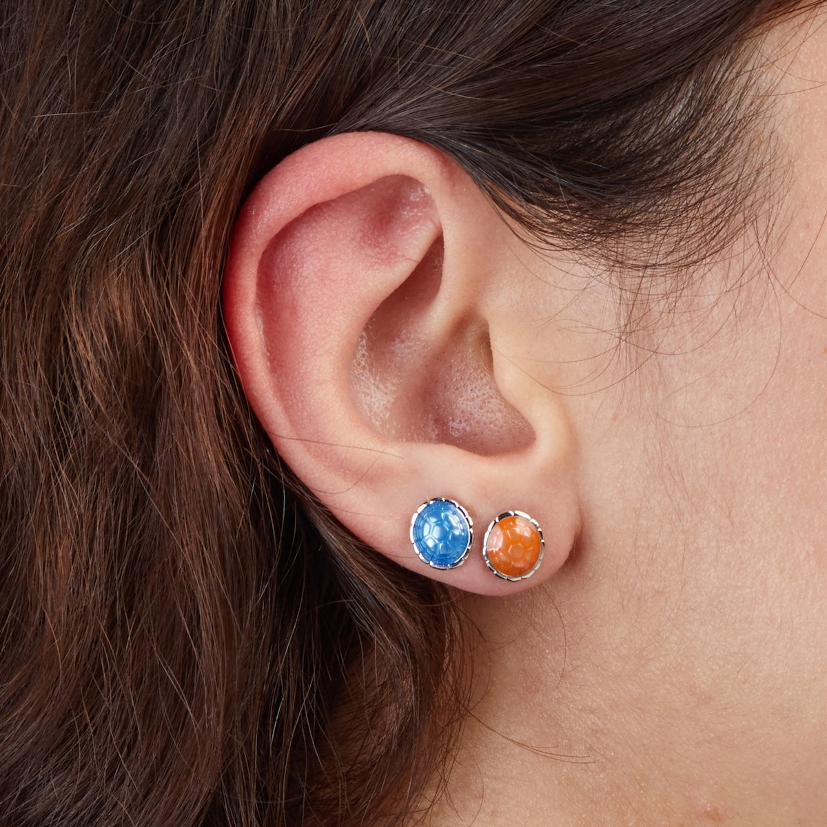 シェルとストーンのearring Teenage Mutant Ninja Turtles X RockLove Shell Stud Earrings Set