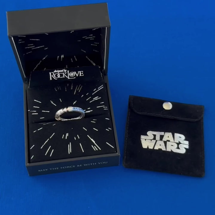 Star Wars X RockLove Leia Organa Crystal Lightsaber Ring