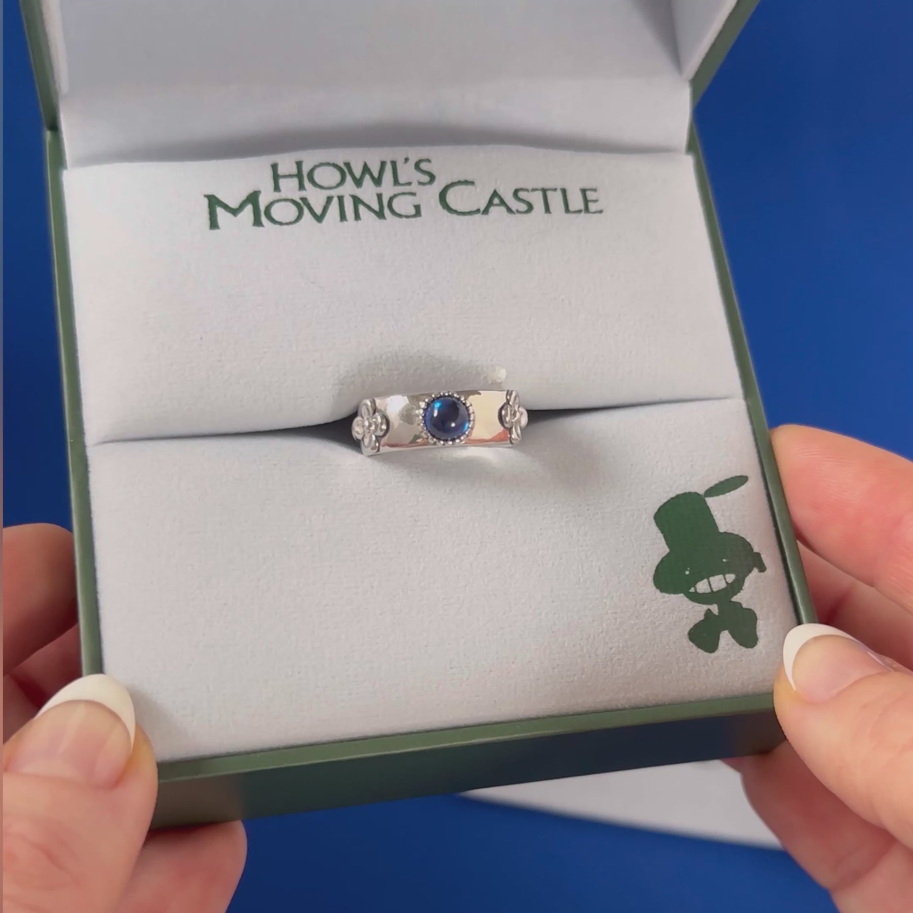 Howl's Moving Castle Sterling Silver Ring Duo Gemstone