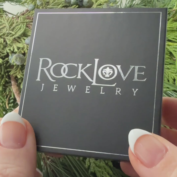 RockLove Yule-Tique Festive Reindeer Skull Necklace