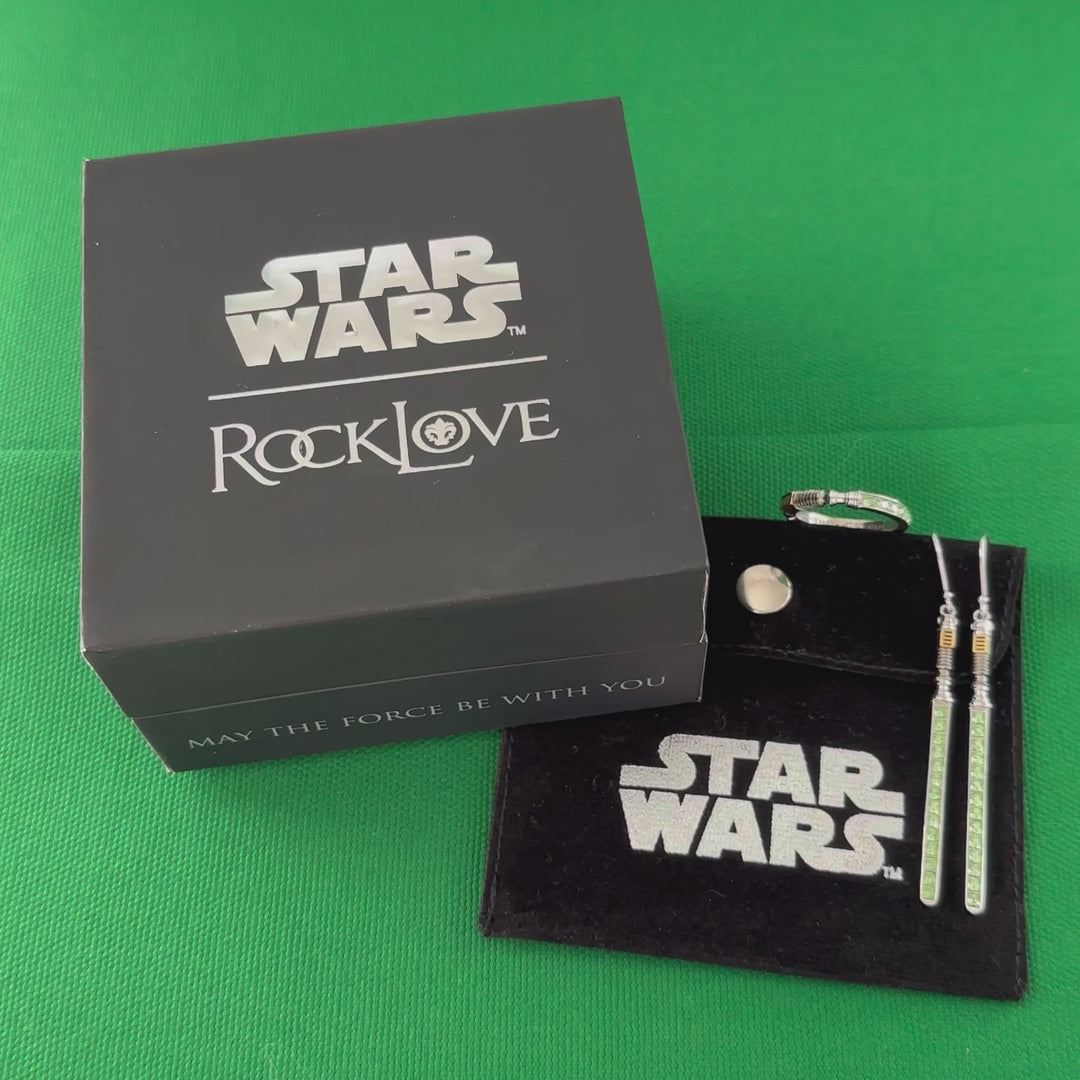 Star Wars X RockLove Luke Skywalker Crystal Lightsaber Necklace