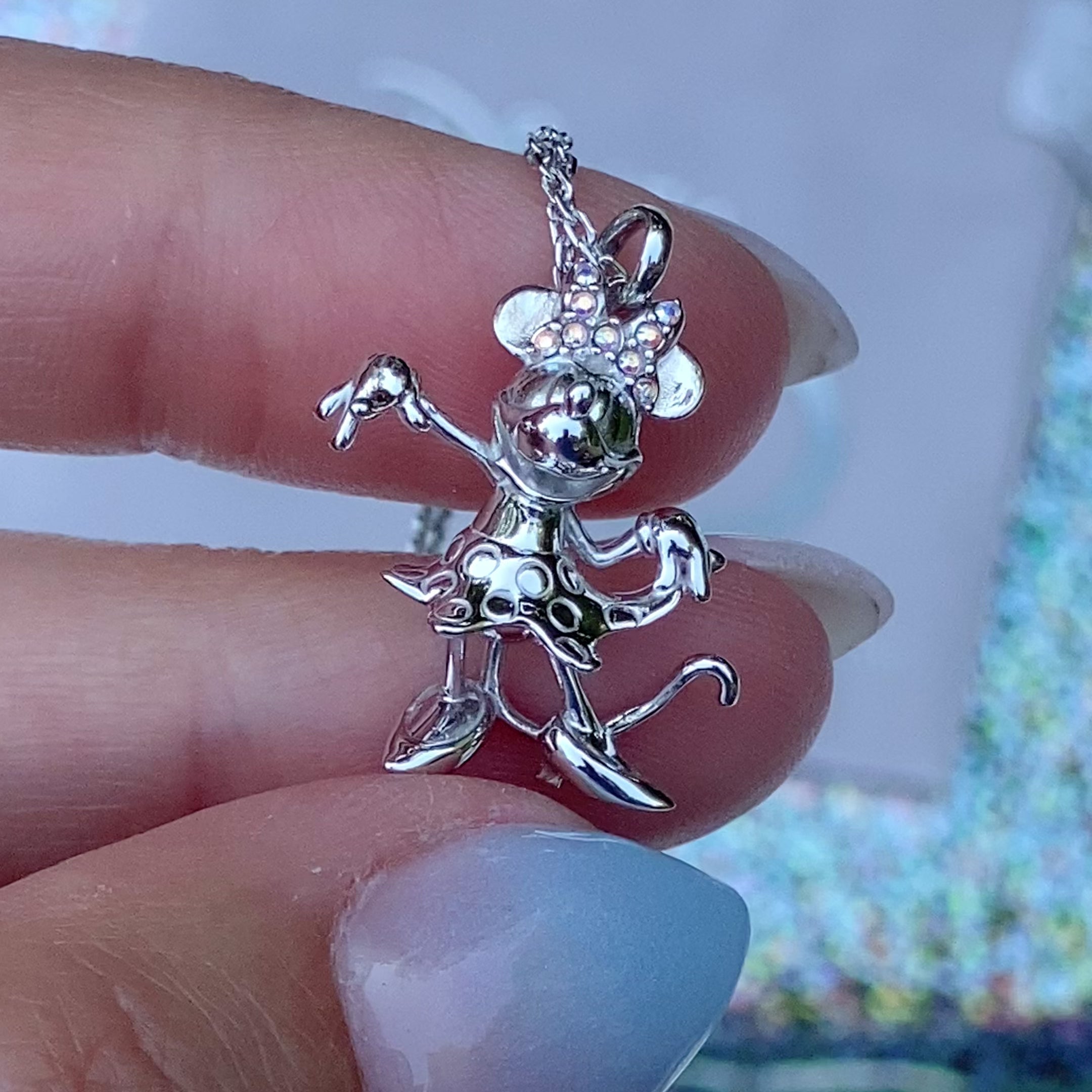 Disney X RockLove DISNEY100 Crystal Minnie Mouse Necklace RockLove Jewelry
