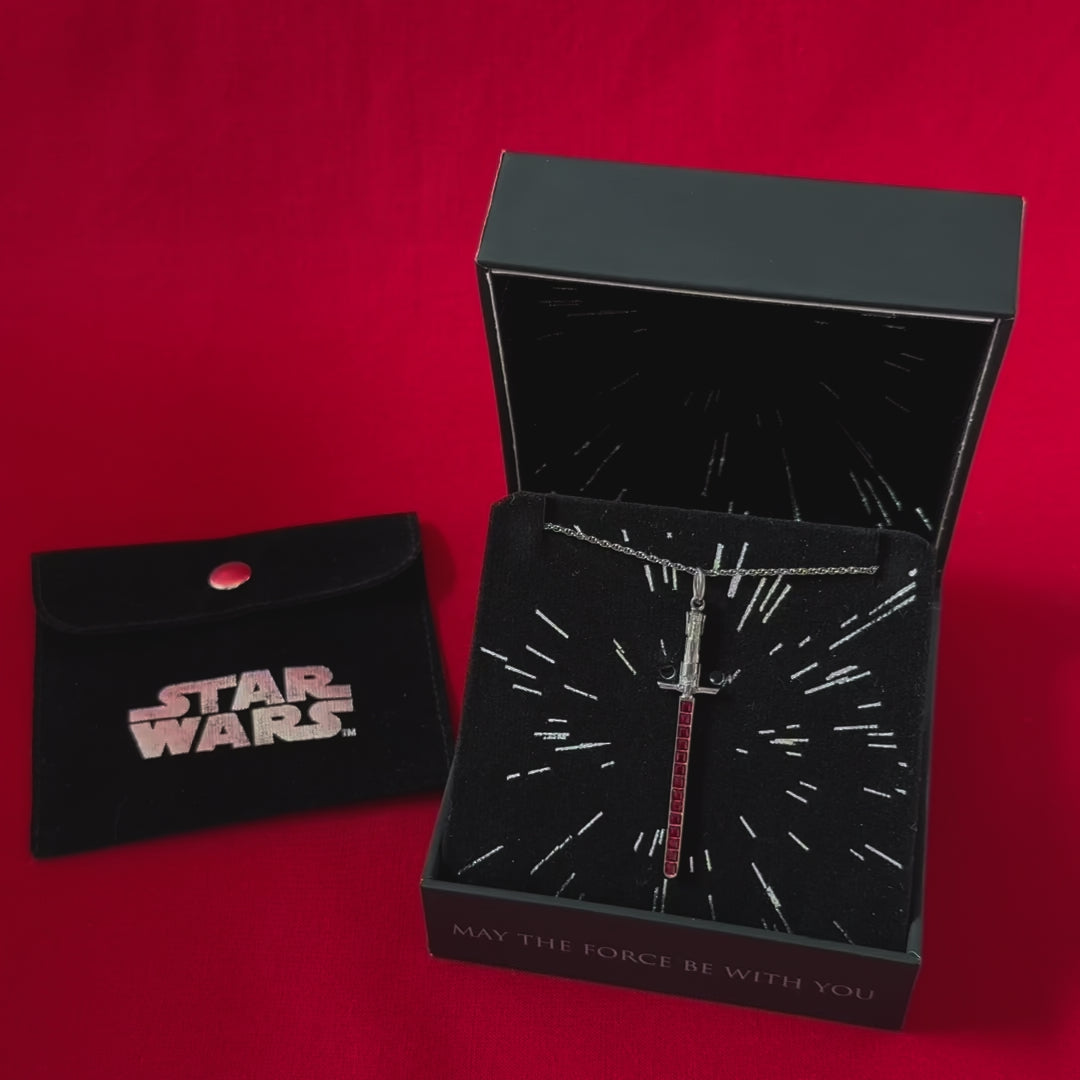 Star Wars X RockLove Kylo Ren Crystal Lightsaber Necklace