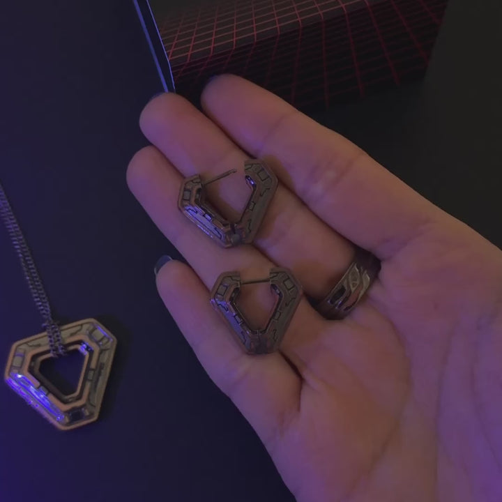 Disney X RockLove TRON ARES Ares Identity Disc Earrings