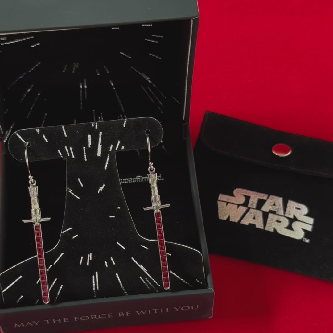 Star Wars X RockLove Kylo Ren Crystal Lightsaber Earrings