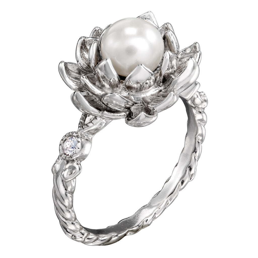 Water Lily Pearl Ring Officially Licensed Handcrafted Disney's
