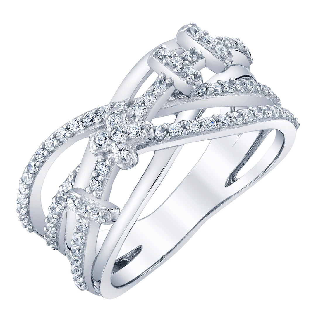 DC X RockLove Batman Returns CATWOMAN Crystal Stitches Pave Ring