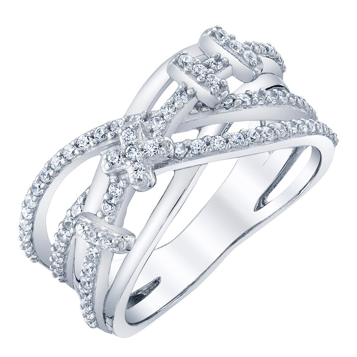 DC X RockLove Batman Returns CATWOMAN Crystal Stitches Pave Ring