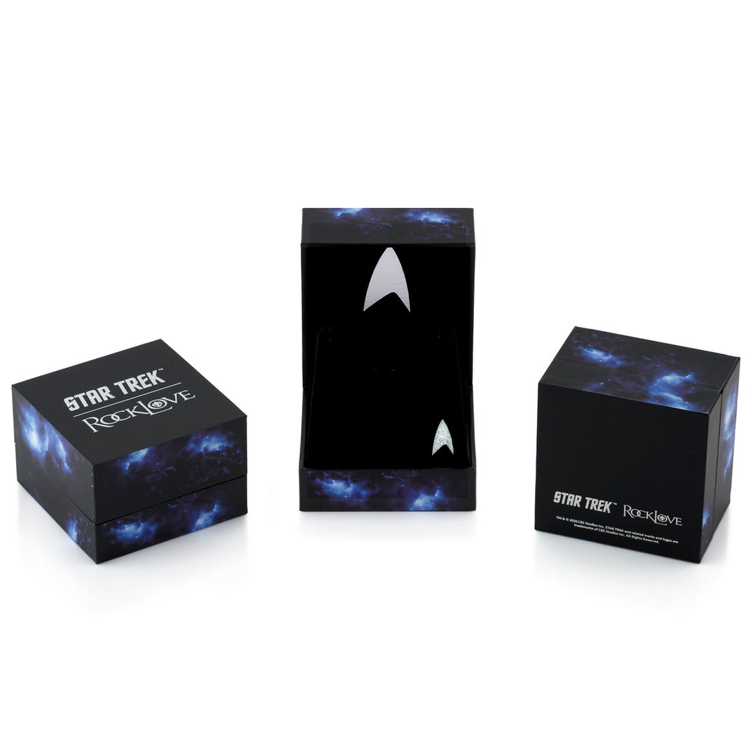 Star Trek X RockLove Blue Crystal Delta Earrings