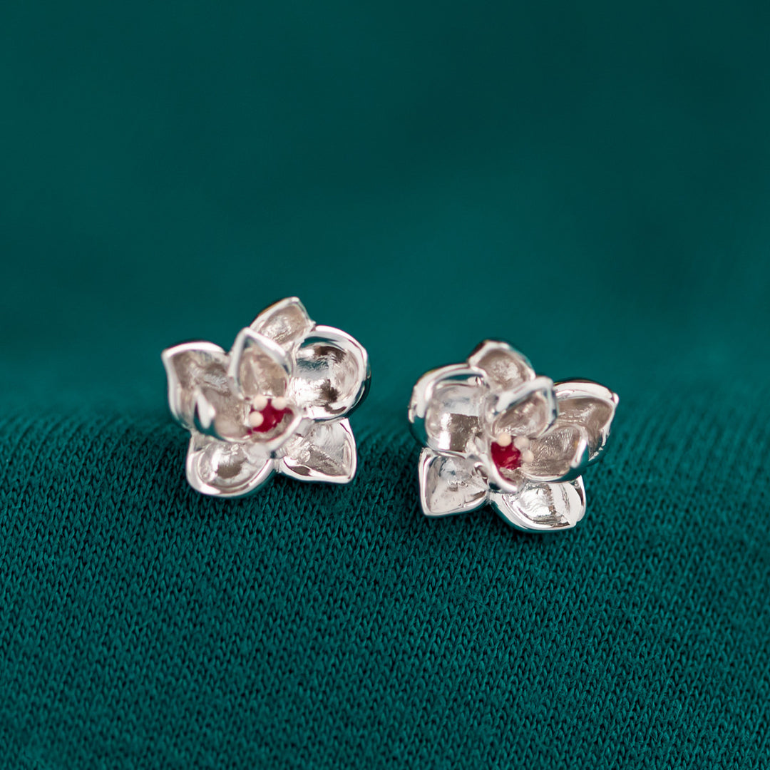 Disney X RockLove MULAN Plum Blossom Stud Earrings