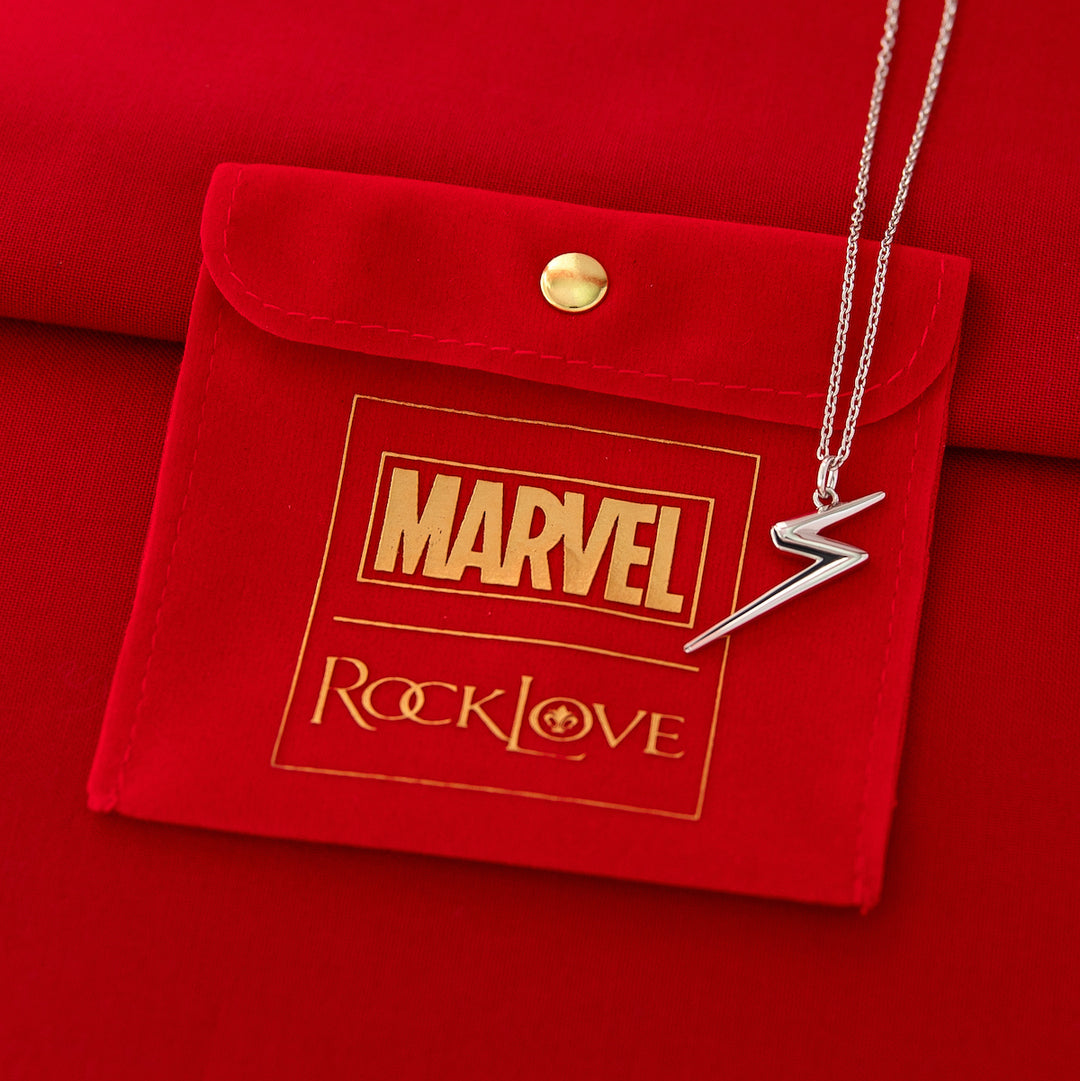 Marvel X RockLove MARVEL STUDIOS MS MARVEL Lightning Bolt Necklace