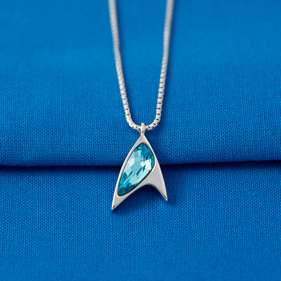 Star Trek X RockLove Blue Crystal Delta Pendant