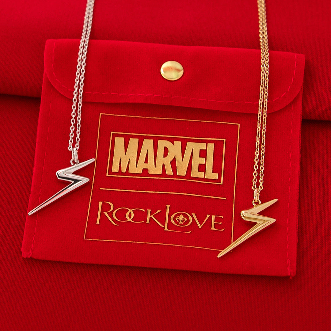 Marvel X RockLove MARVEL STUDIOS MS MARVEL Lightning Bolt Necklace