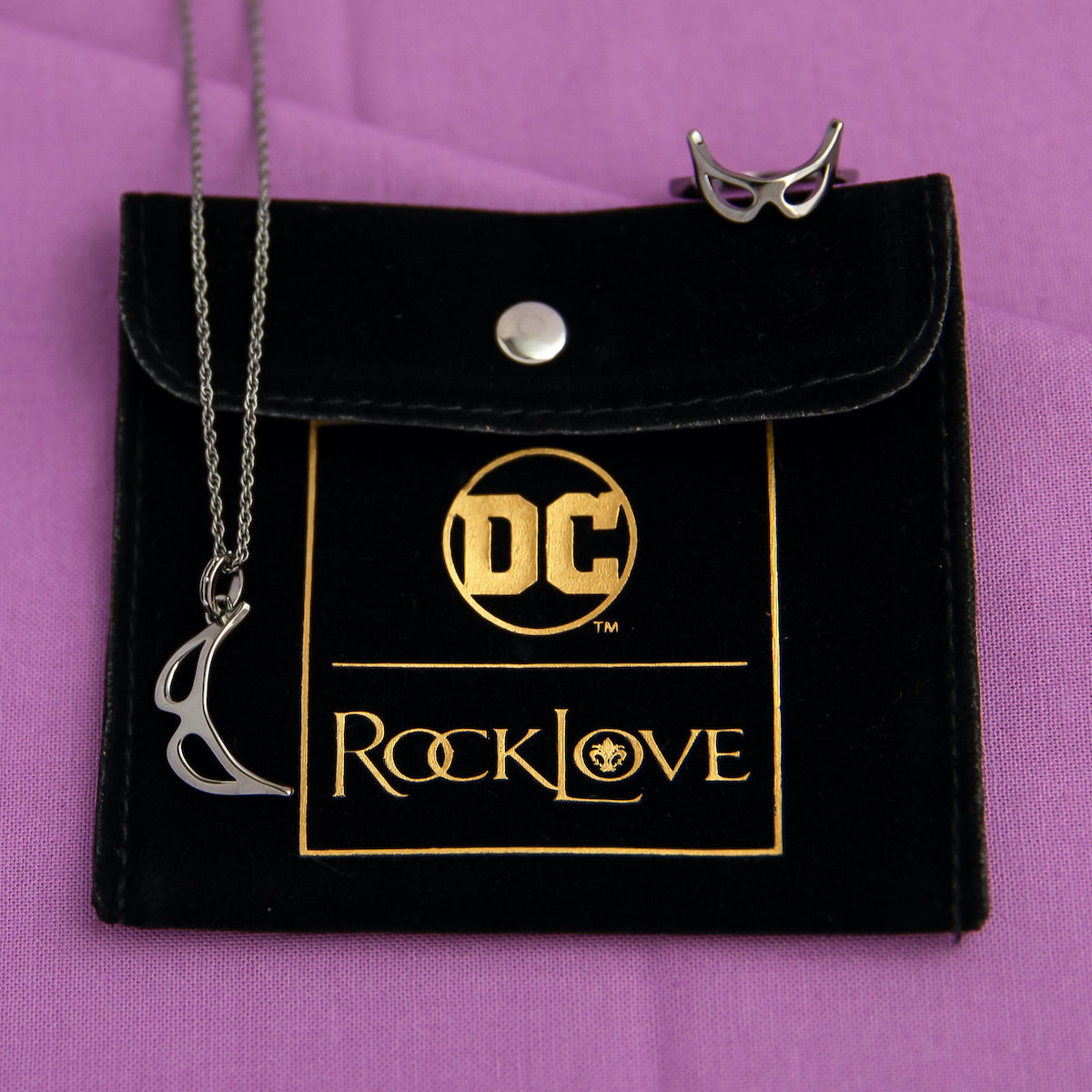 DC X RockLove Classic CATWOMAN Eartha Kitt Mask Pendant - RockLove