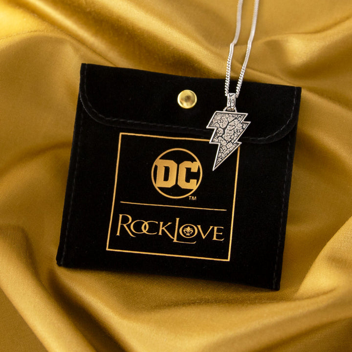 DC X RockLove BLACK ADAM Lightning Bolt Necklace