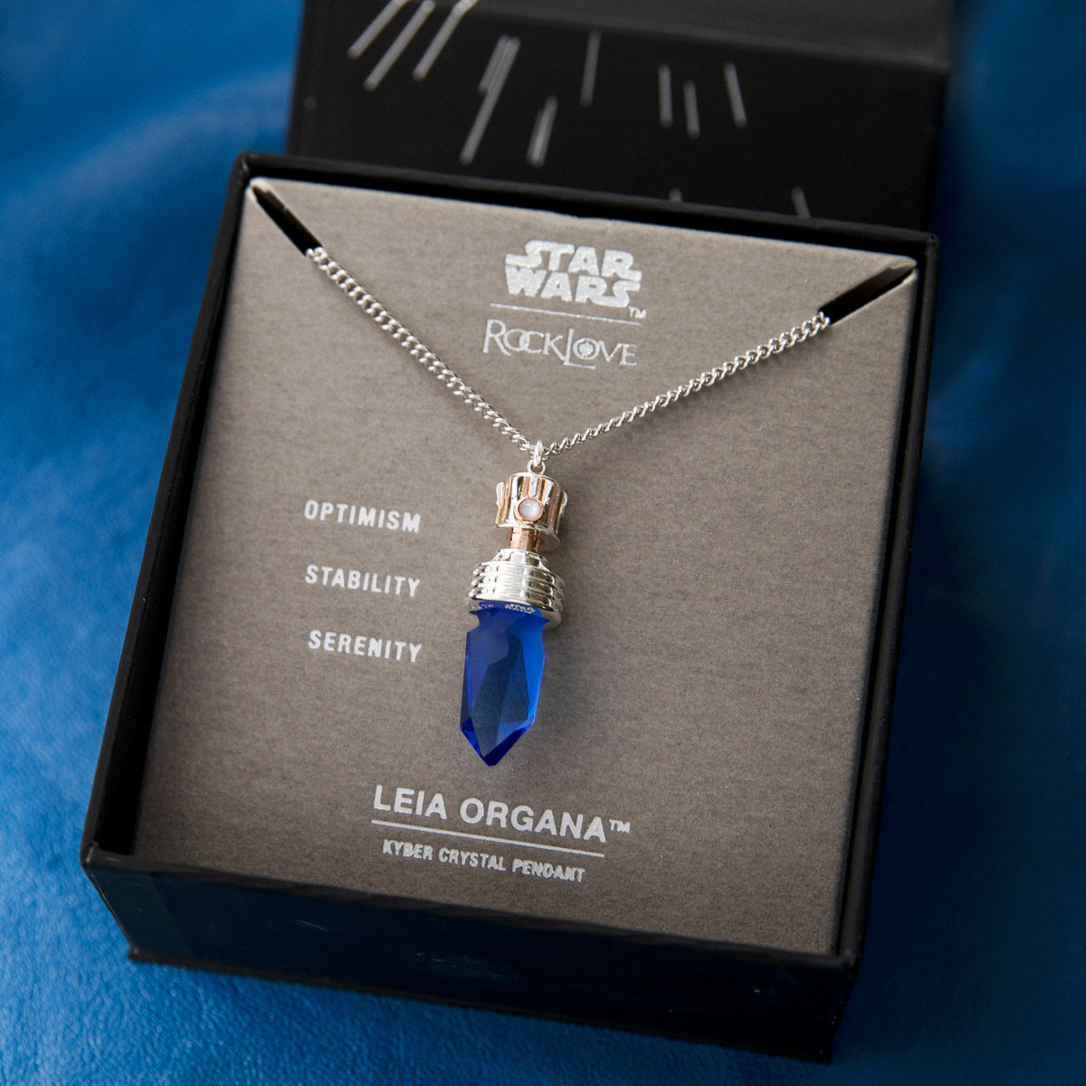Star Wars X RockLove Leia Organa Kyber Crystal Necklace RockLove Jewelry