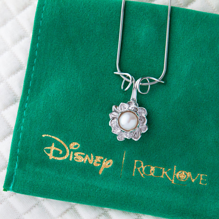 Disney X RockLove THE PRINCESS AND THE FROG Water Lily Pearl Necklace