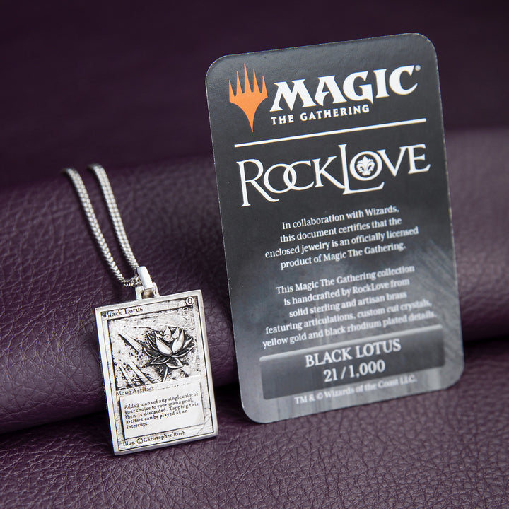 Magic: The Gathering X RockLove Black Lotus Miniature Card Necklace