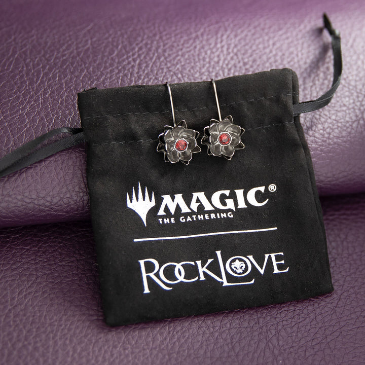 Magic: The Gathering X RockLove Black Lotus Crystal Earrings