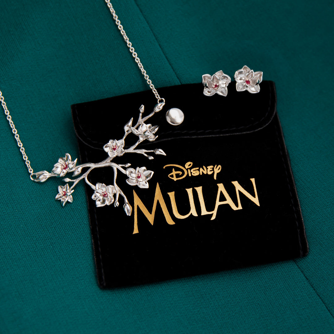 Disney X RockLove MULAN Plum Blossom Stud Earrings