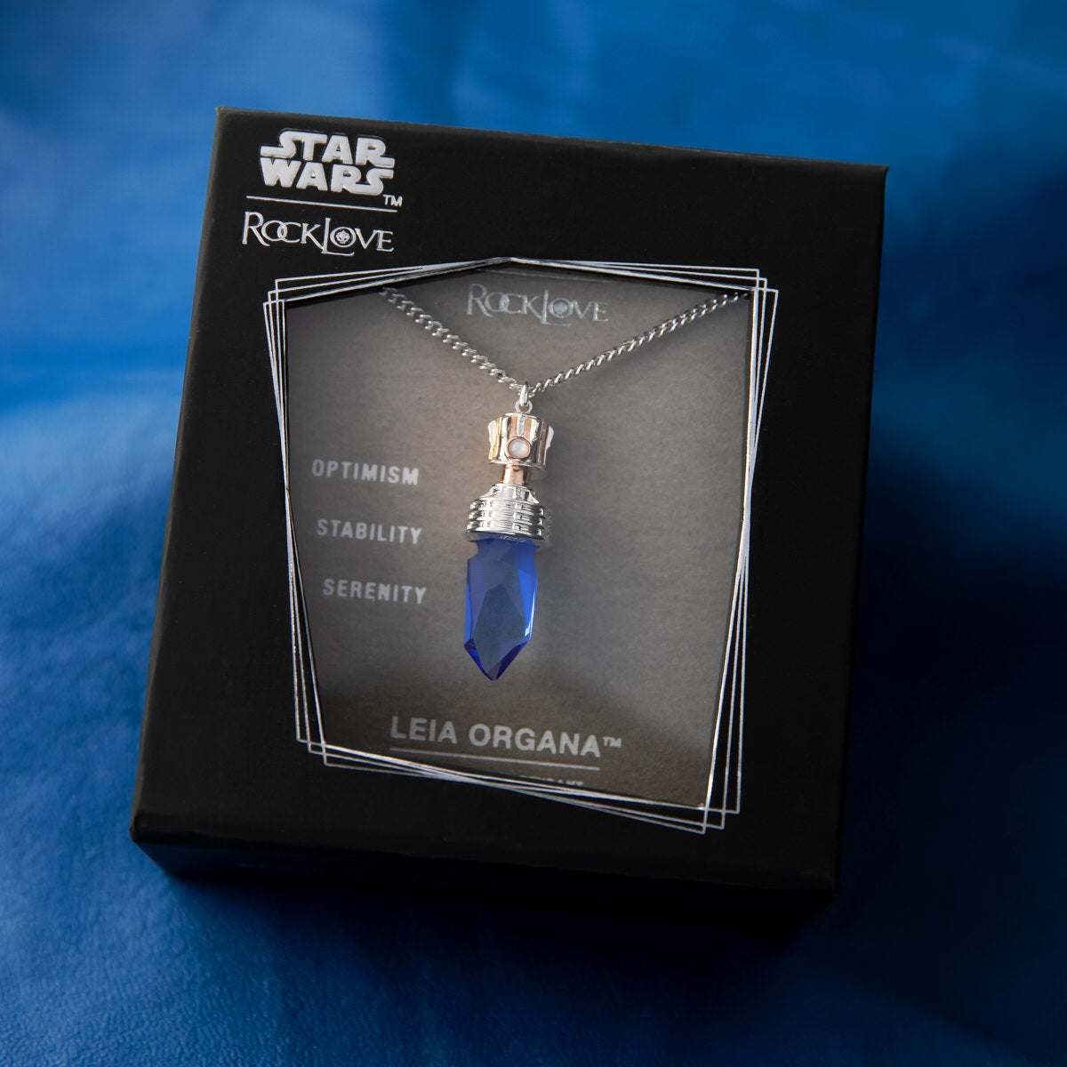 Star Wars X RockLove Leia Organa Kyber Crystal Necklace - RockLove